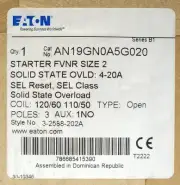 EATON CUTLER HAMMER AN19GN0A5G020 Size 2 AN19GN0 Starter 120 VAC 4-20 AMP Electr