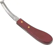 NDNCZDHC Hoof Knife, Double Edged Hoof Trimming Knife with Wooden Handle, Stainless Steel Multifunctional Knife for Hoof Trimming