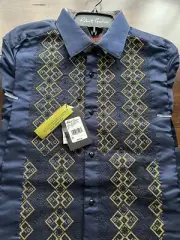 Robert Graham LIMITED EDITION EMBROIDERED Style: THE GOLDEN CREST LONG SLEEVE