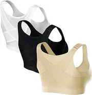 [Drakonas] Formescience Bra Posture Correcting, Posture Bra Wireless Lift Up, Anti-Sagging Wire Free Push-Up Bra