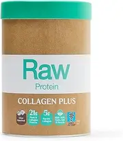 Amazonia Raw Protein Collagen Plus Choc Hazelnut- Marine Collagen Peptides with Vitamin C & Zinc for Hair, Skin & Nails, Dairy-Free, Gluten-Free, Organic Protein Powder, 750g