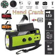 Emergency FlashLight Power Bank 10000mAh Hand Crank AM/FMRadio Solar Charger LED