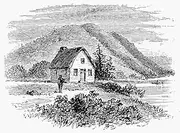 Boston Early Settlement Nhouse of The Reverend William Blaxton (Aka Blackstone) The First English Settler at The Site of Boston Massachusetts C1625 Line Engraving 19Th Century Poster Print by (24 x 3