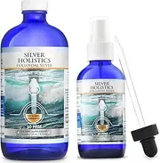 Colloidal Silver Spray Liquid Solution 16 Ounce and 4 Ounce Glass Bottle 10 PPM