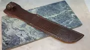 Lizard design Veg tan Leather Belt Sheath Fixed 7" Blade Military Hunting knives