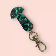 Trolley Token Removable Unlocker Coin Token Key Coles Woolies Aldi Green Glitter