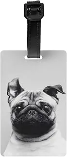 [OGNOT] Pug Unique Travel Accessories Baggage Bag Tags, School Bag Suitcase Identify Labels, for Women Men