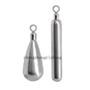 5/10pcs Cylinder&Tear Drop Tungsten Drop Shot Weights Free Rig Fishing Sinkers