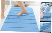 Memory Foam Bath Mat 24x16, Ultra Soft and Absorbent Bathroom 24"x16" Blue