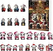 Christmas Panda Advent Calendar 2024, 24 Days Christmas Countdown Calendar, Christmas Vacations Advent Calendar With Panda Figures Pendant, Christmas Collectible Panda Doll Toy For Kids Adults