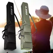 130cm Fishing Tackle Storage Backpack Bag Fishing Rod Reel Organizer Two Layers