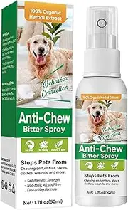 Bitter Spray for Dogs | Anti-Chew Bitter Dog Spray,Safe Solution Behavior Corrector, Training Aid Long Lasting Protecting Against Licking Biting Indoor Outdoor