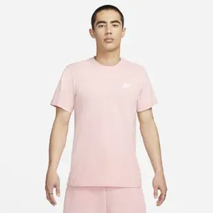NIKE 短T NSW 粉色 刺繡 小LOGO 基本 短袖 上衣 男 AR4999-686
