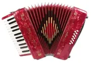 Rossetti 25 Keys 12 Bass Buttons 2512 Piano Accordion - Pearl Red + Case, Strap