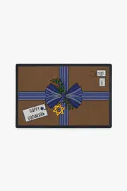 Postal Present Hanukkah Doormat