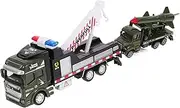 2pcs Pull Back Car Simulation Truck Crane Plaything Inertia Design for Easy Movement Present for Fun Miniature Vehicles