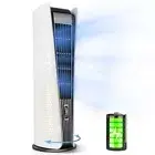inmorven Bladeless Tower Fan, 10000mAh Rechargeable, 3 speed, Oscillating 16"
