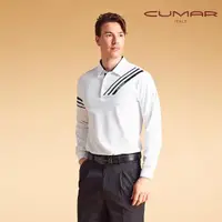 在飛比找momo購物網優惠-【CUMAR】男裝本布領素色長袖POLO衫/219210(吸