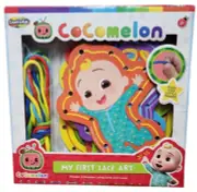 Cocomelon My First Lace Art Kit 6 character Lacing Cardboard Cards & 6 Laces