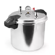 23 Quart Pressure Cooker & Canner Pot Quick Release Pressure Gauge Include Rack