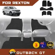6D Diamond Car Floor Mats for SsangYong Rexton 2017-Current Ultimate Set - Heavy Duty Carpet Liner
