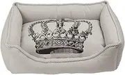 Pet Bed for Small Medium Dog Cat Plush Rectangle Nest Puppy Sleeping Bag Cushion/Gray/Removable
