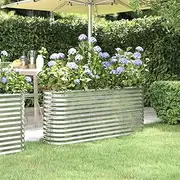 Garden Bed Steel Silver-8897