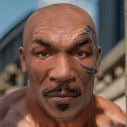 Mike Tyson Carnival Mask Mask Full Head Adults' Men's Funny Costume Halloween Carnival Easy Carnival Costume