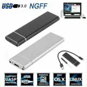 USB3.1 NGFF SSD Type-C to M.2 Hard Disk Case Adapter External Enclosure Box 6Gbs