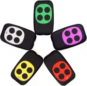 Compact Multi-Frequency Garage & Gate Remote Control - 4 Buttons, 5 Colors