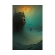 In the Ocean, Dark Surrealism Poster, Premium Matte Vertical Posters