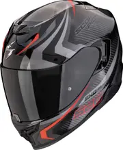 Scorpion Exo-520 Evo Air Terra Helmet, black-red-silver, Size 2XL for Men Black Red Silver