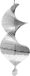 3D Rotating Wind Chimes Stainless Steel Wind Spinner Bell for Home Decor Aesthetic Garden Hanging Decoration Outdoor Windchimes (Color : A, Size : One Size)