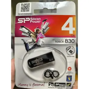 Silicon Power Touch 830 4GB USB 2.0 隨身碟 (銀色)