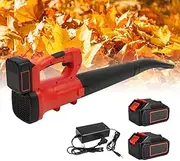 Electric Cordless Leaf Blower, Portable Handheld Leaf Blower with Extension Tubes, Lightweight Powerful Air Blower Garden Blower, 6-Speed Dial, for Lawn Care Snow Blowing and Cleaning Debris and Dust