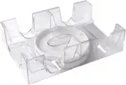 2-Deck Rotating Canasta Card Holder Tray. Dual Deck Revolving Playing Cards Tray