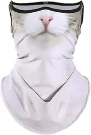 [Dickly] Neck Gaiter Face Mask with Ear Loops, Cat Design Headwear, Bandanas Full Face and Neck Cover, for Outdoor Activities Cycling