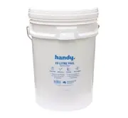 Handy Pail 20L White Plastic Pail With Lid - Bucket Plus Lid - Food Grade