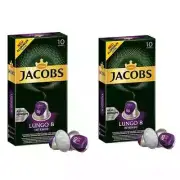 2 Pack Jacobs Capsules Espresso Lungo Intenso Nespresso
