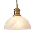 Industrial Style Ceiling Pendant Light with Glass Lampshade, Retro Rustic