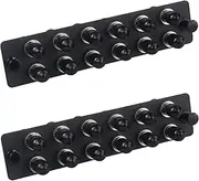 Duogalia Fiber Patch Panel with Coupler (ST-B-12 Port(1 * 12), 2-Pack)