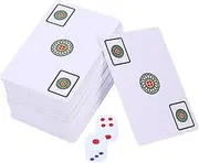 ERINGOGO Lightweight Mahjong 1 Set Chinese Poker Card Game Props for Travel Party Outdoor