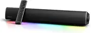 Sound Blaster GS5 RGB Gaming Soundbar with SuperWide Technology, Powered via Adapter, Up to 60W Peak Power, Bluetooth 5.4, Optical-in, Headphone-Out Port, for PC and TV