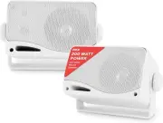 Speaker Weatherproof Outdoor Speaker Set Heavy Duty ABS 3.5 Inch 200W 3-Way Pair