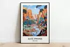 Macdonnell Ranges Travel Print Wall Art Alice Springs Australia City Print