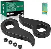 YHTAUTO 1-3 inch Front Leveling Lift Kit w/Hardware Fits 2011-2019 Chevy & GMC Models, Silverado Sierra 2500 HD 3500 HD, RWD/4WD, 8 Lug Only, Adjustable Torsion Keys Suspension Leveling Kit