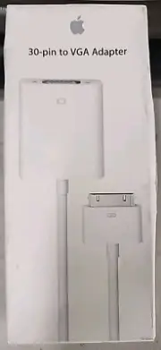 Apple Genuine A1368 VGA Adapter for iPad, iPhone, iPod Touch New MC552ZM/B