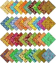 Soimoi Batik Print Precut 10-inch Cotton Fabric Quilting Squares Charm Pack DIY Patchwork Sewing Craft