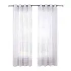 210cm Sheer Curtains White Grommet Set of 2 Panels Window Sheer Semi Drapes6651