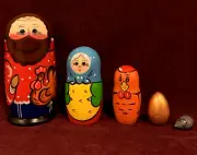 Nesting dolls for Kids, Matryoshka, handmade exclusive fairytale, Set of 5!